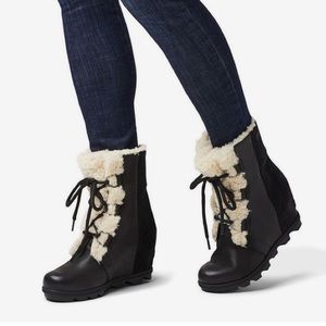 Sorel shearling Joan of Arctic wedge boots